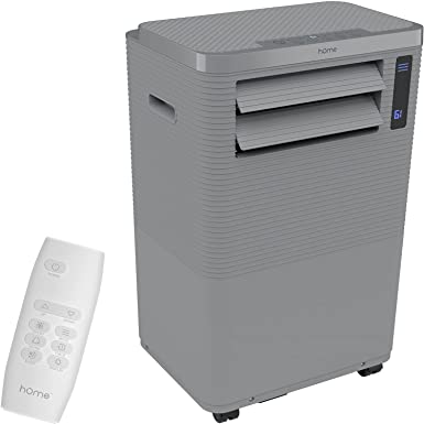 hOmeLabs 10,000 BTU Low Noise Portable Air Conditioner — 100 to 250 Sq Ft Rooms — Washable Filter, Easy Touch Control Panel, and Remote Control