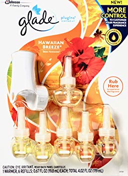 Glade PlugIns Scented Oil Warmer plus 6 Refills, Hawaiian Breeze