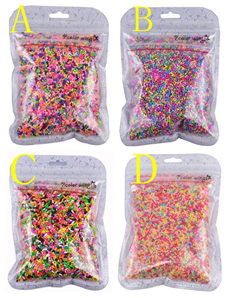 7 COLOR WINGS 100g Colorful Fake Candy Sweets Sugar Sprinkles Decorations for Fake Cake Dessert Simulation Food (A)