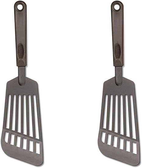 Norpro Nylon 12-Inch Jumbo Slotted Spatula, 12 inch Black (Pack of 2)