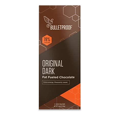 Bulletproof Chocolate Fuel Bars – Original Dark (3Pack) NET WT. 5.94 OZ.