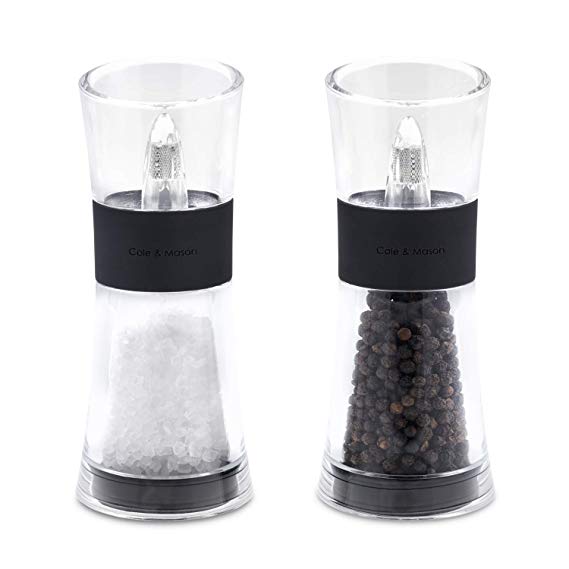 Cole & Mason Flip 180 Inverta Salt and Pepper Mill Gift Set, Black, 15 cm