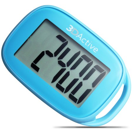 3DFitBud Simple Step Counter Walking 3D Pedometer with Lanyard, A420S
