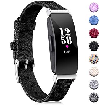 Maledan Replacement for Fitbit Inspire HR & Inspire Bands Women Men Large Small, Woven Fabric Accessories Strap Wrist Band Compatible with Fitbit Inspire & Inspire HR Fitness Tracker & Ace 2