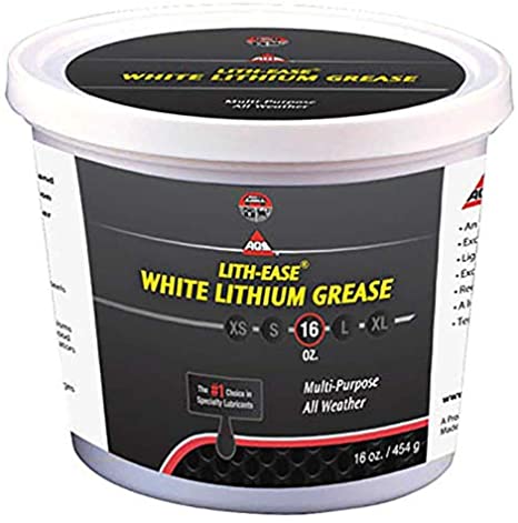 AGS Lith-Ease White Lithium Grease, Tub, 16 oz
