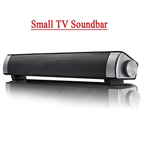 Jumphigh Sound Bar Wireless Subwoofer 3.0 Bluetooth Speaker 10W (2×5W) Small TV Soundbar Bluetooth Receiver Stereo Super Bass Altavoz Ducha (3.5mm audi cable support only for TV)