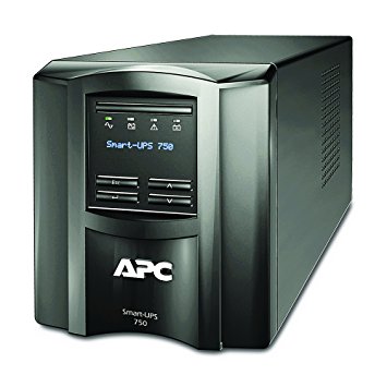 APC Smart-UPS SMT - Uninterruptible Power Supply 750VA - SMT750I - Line Interactive, AVR, LCD Panel, 6 Outlets IEC-C13, Shutdown Software