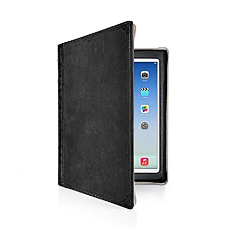 Twelve South BookBook for iPad Air, black | Vintage leather book case w/ typing angle and display stand for iPad Air (1st gen.)