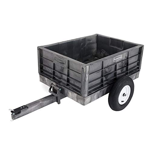 Rubbermaid Commercial FG566261BLA Unassembled Structural Foam Tractor Cart, 750-Pound Capacity