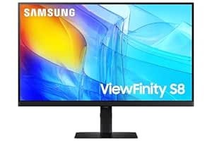 Samsung 27-Inch(68.47cm) UHD 4K ViewFinity S8 Monitor, IPS, 60 Hz, 1.07 Billion Colors, HDR10, Easy Setup, Height Adjustable, Multiple Ports, Eye Care Technology (LS27D800EAWXXL, Black)