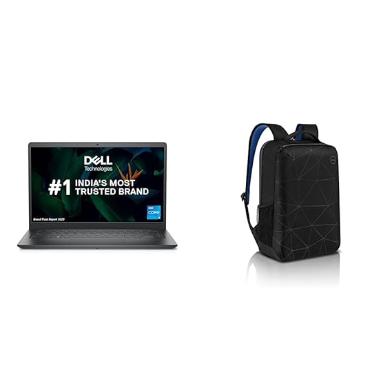 Dell Vostro 3420 Laptop,Intel i5-1135G7/16GB/512GB SSD/14.0" (35.54cm) FHD,Carbon Black/1.48kg & Essential Backpack 15 (ES1520P)