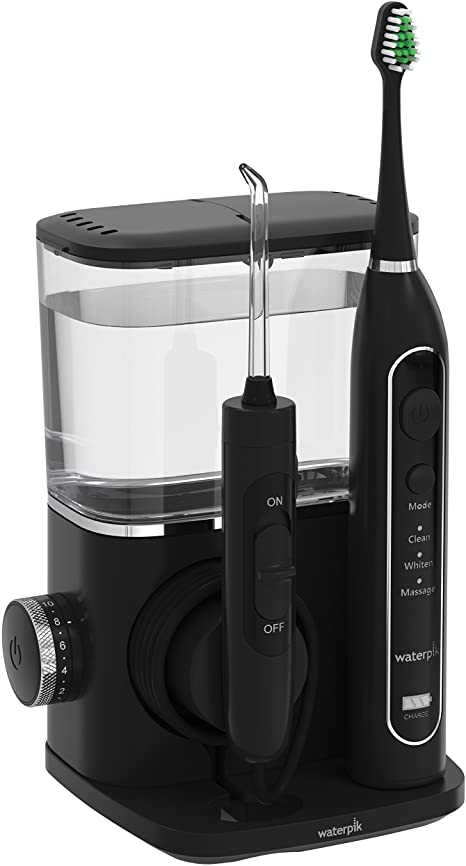 Waterpik CC-01 Complete Care 9.0 Sonic Electric Toothbrush   Water Flosser, Black