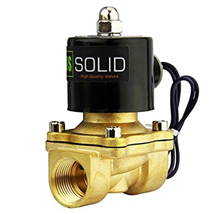 3/4" Brass Electric Solenoid Valve 12VDC N.C. Air Water Fuel VITON