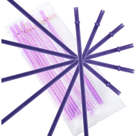 Purple Replacement Acrylic Straw Set of 6, Fits 16oz, 20oz, 24oz Tumblers