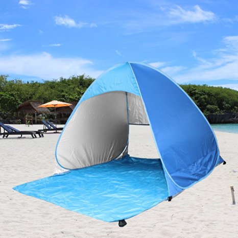 Portable Outdoors Quick Cabana,Yica Lightweight 2-3 Person Camping Fishing Hiking Picnicing Tent/Sun Shelter/Quick Beach Canopy Tent,Anti UV,With Sandbag Anchors