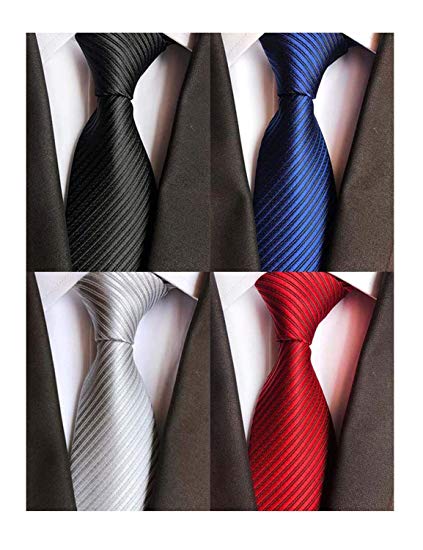 WeiShang Lot 6 PCS Classic Men's Tie Silk Necktie Woven JACQUARD Neck Ties