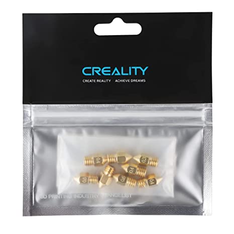 Official Creality 3D Printer Nozzles 8PCS MK8 Extruder Nozzles, Brass High Temperature Pointed Wear Resistant Hotend Nozzle 0.3mm, 0.4mm, 0.6mm for Ender 3 Series/Ender 5 Series and CR 10 Series