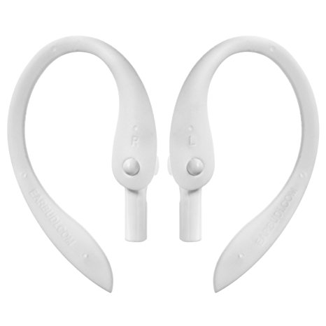 NEW-EARBUDi FLEX for Apple AirPods | Slides on and off Your Apple AirPods | Earloop Bends for Amazing Custom Fit and Hold on your Ear | White