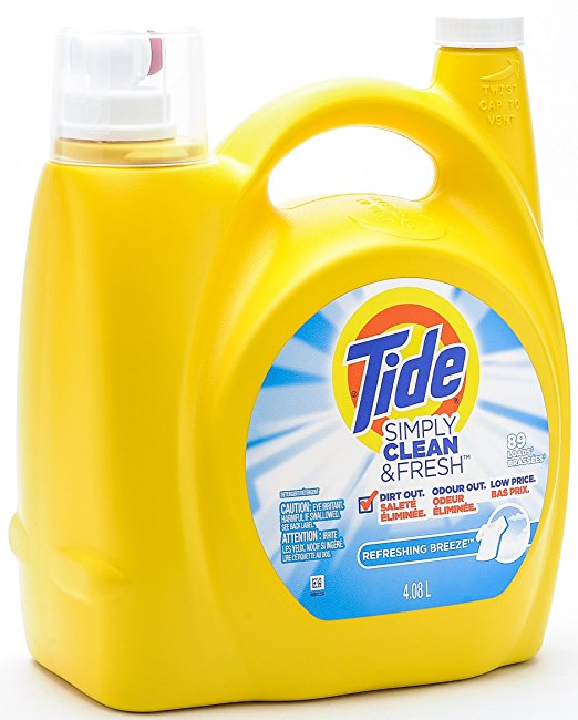 Mega Value Tide Simply Clean and Fresh Liquid Laundry Detergent Refreshing Breeze 138 fl oz , 4.08L