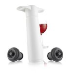 Vacu Vin Wine Saver Pump with 2 x Vacuum Bottle Stoppers - White