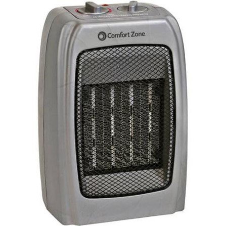 Comfort Zone Ceramic Heater - Silver