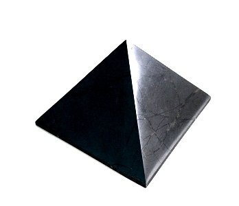 Polished Shungite Power Pyramid from Russia - 4 cm