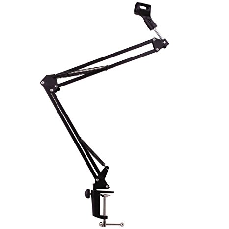 Weymic 35 Universal Microphone Suspension Boom Scissor Arm Stand with Holder for Broadcast Studio Microphone SM57, SM58, SM86, SM87