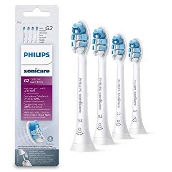 Philips Sonicare Optimal Gum Care BrushSync Enabled Replacement brush Heads, 4pk, White - HX9034/12