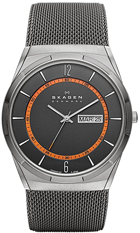 Skagen Melbye Three-Hand Watch with Stainless Steel Mesh Band