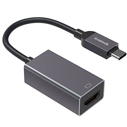 Inateck USB-C to HDMI Adapter 4K, Aluminum USB 3.1 Type C Male to HDMI Female Converter(DP Alt Mode) for New MacBook, Chromebook Pixel, Samsung Galaxy S8, S8 Plus and More, Black(TCH1001)