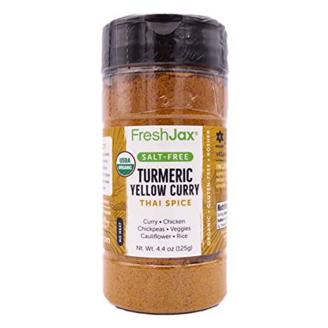 FreshJax Premium Gourmet Organic Spice Blends (Turmeric Yellow Curry: Organic Thai Spice)