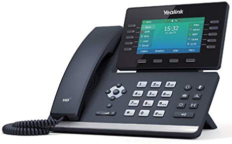 Yealink T54W IP Phone, 16 VoIP Accounts. 4.3-Inch Color Display. USB 2.0, 802.11ac Wi-Fi, Dual-Port Gigabit Ethernet, 802.3af PoE, Power Adapter Not Included (SIP-T54W)