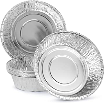 DCS Deals Extra Deep Round Foil Pans – Disposable Aluminum Foil Camping Dutch Oven Liner Pans – These Versatile Deep Dish Trays Are Great for Baking, Cooking, Storage & Reheating – Size 9" (12 Pack)