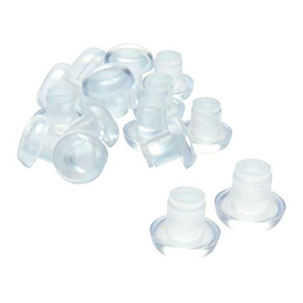 uxcell 16pcs 8mm Clear Stem Bumpers Glide, Patio Outdoor Furniture Glass Table Desk Top Anti-collision Embedded