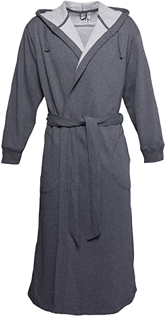 Mansfield Unisex Hooded Sweatshirt Cotton Polyester Blend Spa Robe Bath Robe, Grey