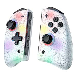 NexiGo Joypad Controller (No Deadzone) Compatible with Switch/Switch OLED, Joypad Controllers with Vibration, Turbo, Mapping and LED Light, Replacement for Joypad Switch (Atmosphere)