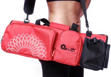 Yoga Mat Bag By Yoga EVO Your Carrier for Workout Equipment Foam Zipper Pockets Velcro Straps Mat and Towel Fixer 100 Premium Nylon Soft Carrying Strap Headset Ready Fits All Mat Sizes