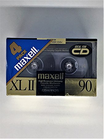 Maxell(R) Cassette Audio Tape, 90-Minute High Bias Standard, Pack Of 4 (Discontinued by Manufacturer)