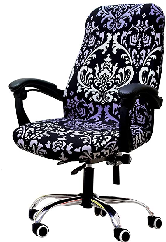 Deisy Dee Computer Office Chair Covers for Stretch Rotating Mid Back Chair Slipcovers Cover ONLY Chair Covers C162 (C)