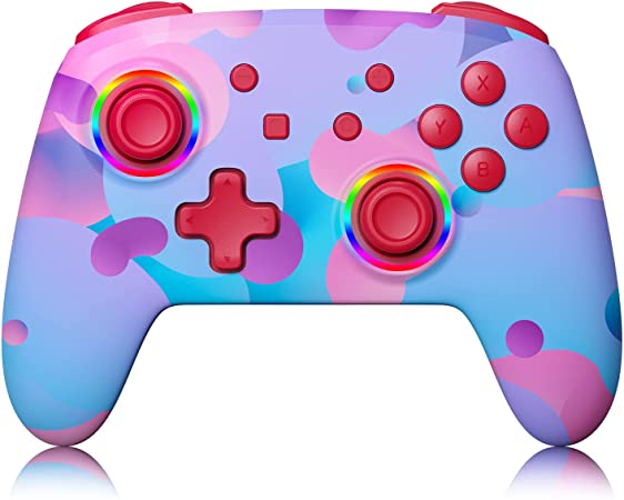 NexiGo Wireless Controller for Switch/Switch Lite/OLED, Bluetooth Controllers for Nintendo Switch with Vibration, Motion, Turbo and LED Light (AstroPop)