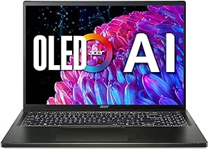 Acer Swift Edge 16 Laptop | 14" OLED WQXGA  3200 x 2000 Display | Unlock AI Experiences | AMD Ryzen 7 8840U Octa-Core Ryzen Processor | 16GB LPDDR5 | 1TB PCIe Gen 4 SSD | Wi-Fi 7 | SFE16-44-R8HM