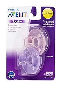 Philips Avent Soothie Pacifier, Pink/Purple, 0-3 Months, 2 Count