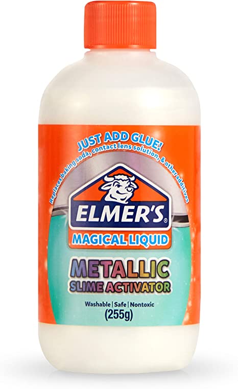 Elmer’s Metallic Slime Activator | Magical Liquid Glue Slime Activator, 9 FL. oz. Bottle - Great for Making Metallic Slime