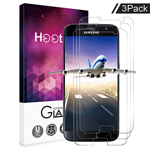 Galaxy S7 Screen Protector, [No Bubble][9H Hardness] [Anti-Scratch][Case-Friendly] Tempered Glass Screen Protector Compatible Samsung Galaxy S7