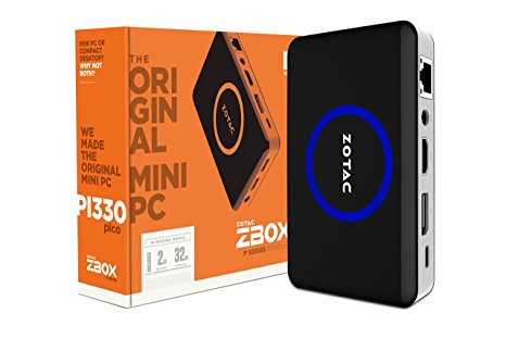 Zotac ZBOX-PI330-W2B Intel Atom x5-Z8500 1.44GHz/ 2GB LPDDR3/ 32GB emcee/ No ODD/ Windows 10 Home Mini PC