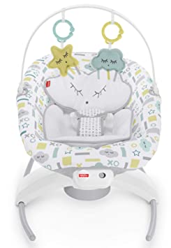 Fisher-Price 2-in-1 Deluxe Soothe 'n Play Glider with Smart Connect - Hugs & Kisses Cloud