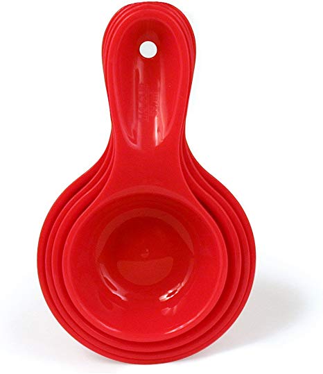 Preserve Measuring Cups, Made from Recycled Plastic, Set of Four, Red