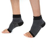 Plantar Fasciitis Socks 1-Pair Bitly Premium Ankle Support Unisex Compression Sleeves for Fast Relief from Swelling and Foot Pain- Ideal Athletes Running Comfortable Breathable Sock Fabric Promote Blood Circulation and Speedy Recovery