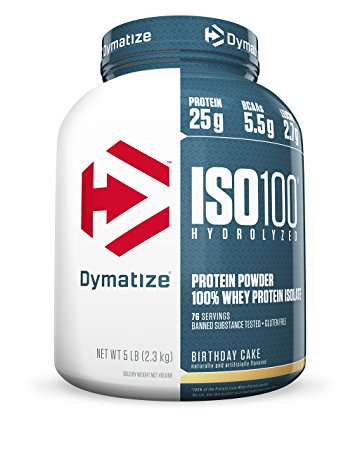 Dymatize Nutrition ISO-100 Birthday Cake, 5 Pound ( Packaging may vary  )