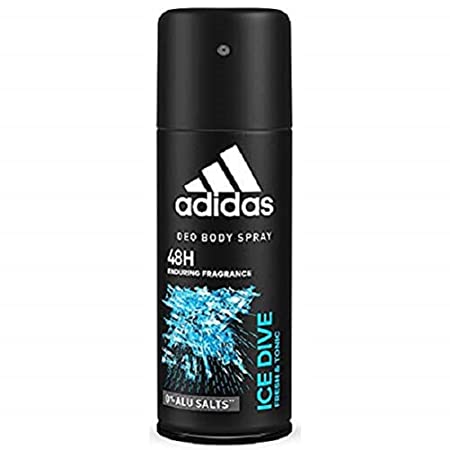 Adidas Ice Dive 24 Hours Fresh Boost Cool Tech Deodorant Body Spray for Men, 4 Ounce